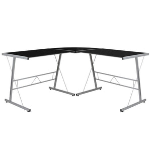 L-Shaped Desk 83.5'' Computer Corner Desk, Black - Flash Furniture
