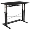 Height Adjustable (27.25-35.75''H) Sit to Stand Home Office Desk - Black - Flash Furniture