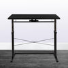 Height Adjustable (27.25-35.75''H) Sit to Stand Home Office Desk - Black - Flash Furniture