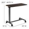 Adjustable Overbed Table with Wheels for Home and Hospital - Flash Furniture