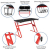 Red Gaming Ergonomic Desk with Cup Holder and Headphone Hook - Flash Furniture