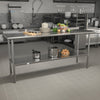 Stainless Steel 18  Gauge Prep and Work Table - Flash Furniture