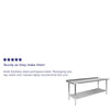 Stainless Steel 18  Gauge Prep and Work Table - Flash Furniture