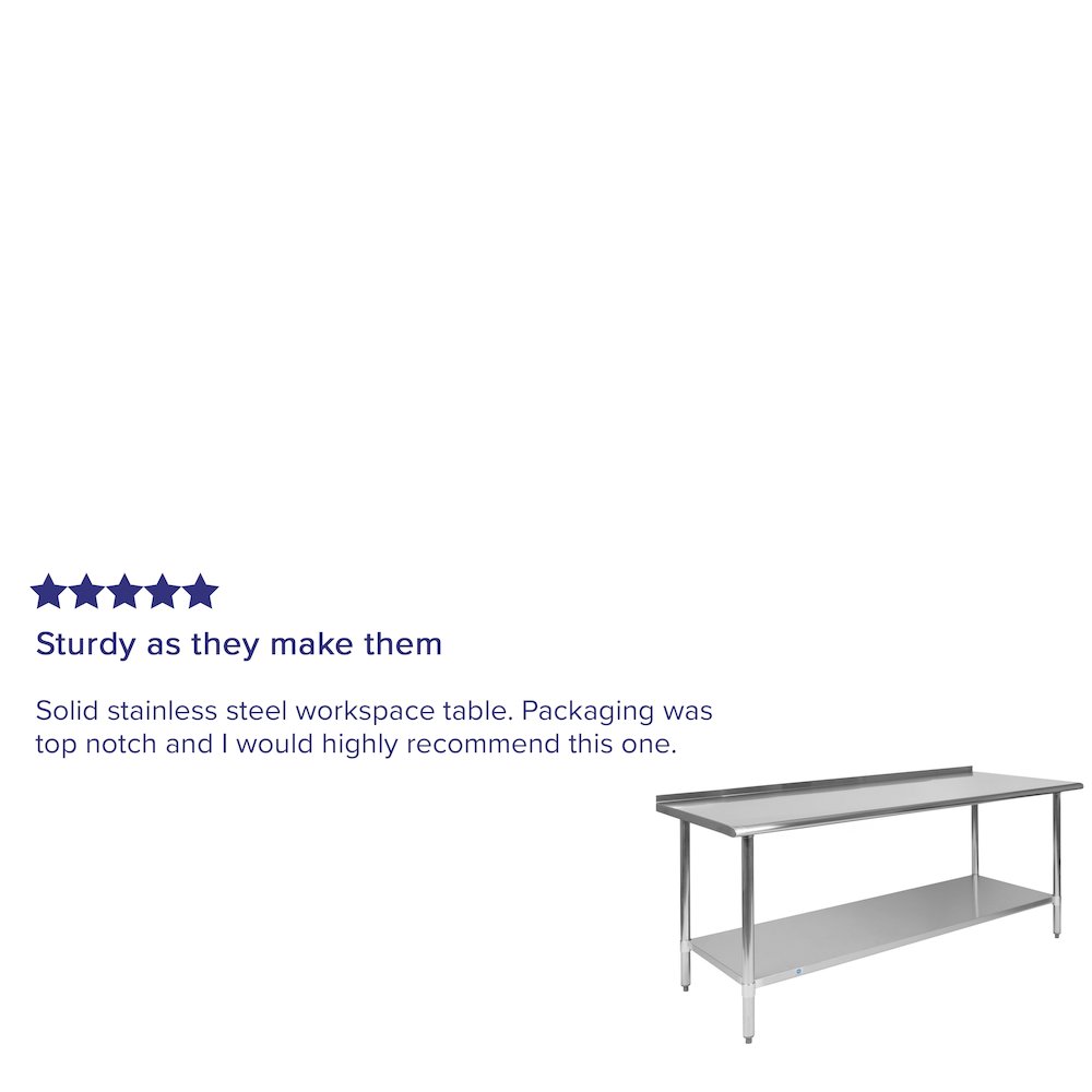 Stainless Steel 18  Gauge Prep and Work Table - Flash Furniture