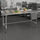 18 Gauge Open Base Kitchen Prep and Work Table with 1.5'' Backsplash - Flash Furniture