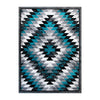 Southwestern 8' x 10' Turquoise Area Rug - Olefin Rug with Jute Backing - Flash Furniture