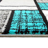 2' x 11' Turquoise Color Bricked Olefin Area Rug - Flash Furniture