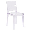 Ghost Chair with Square Back in Transparent Crystal - Flash Furniture