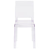 Ghost Chair with Square Back in Transparent Crystal - Flash Furniture