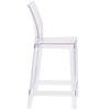 Ghost Counter Stool with Square Back in Transparent Crystal - Flash Furniture