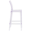 Ghost Barstool with Square Back in Transparent Crystal - Flash Furniture