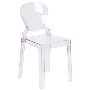 Ghost Chair with Tear Back in Transparent Crystal - Flash Furniture