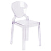 Ghost Chair with Tear Back in Transparent Crystal - Flash Furniture