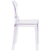 Ghost Chair with Tear Back in Transparent Crystal - Flash Furniture