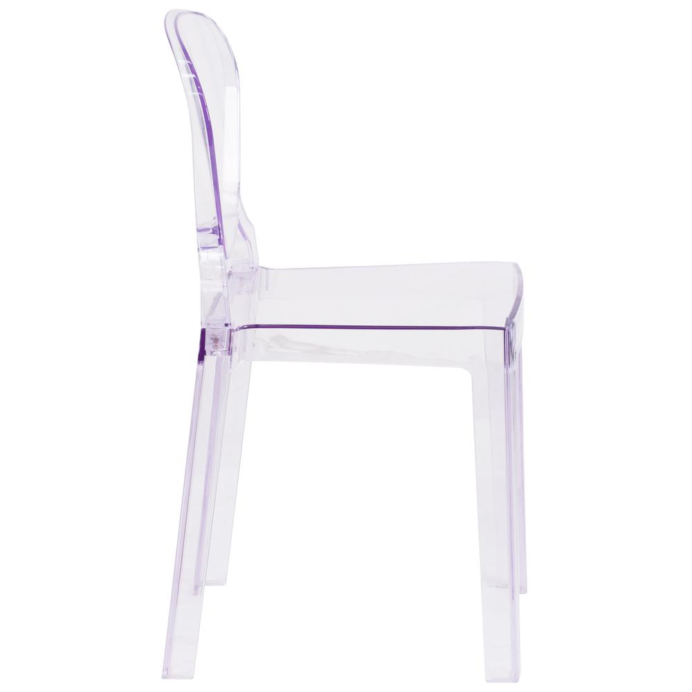Ghost Chair with Tear Back in Transparent Crystal - Flash Furniture