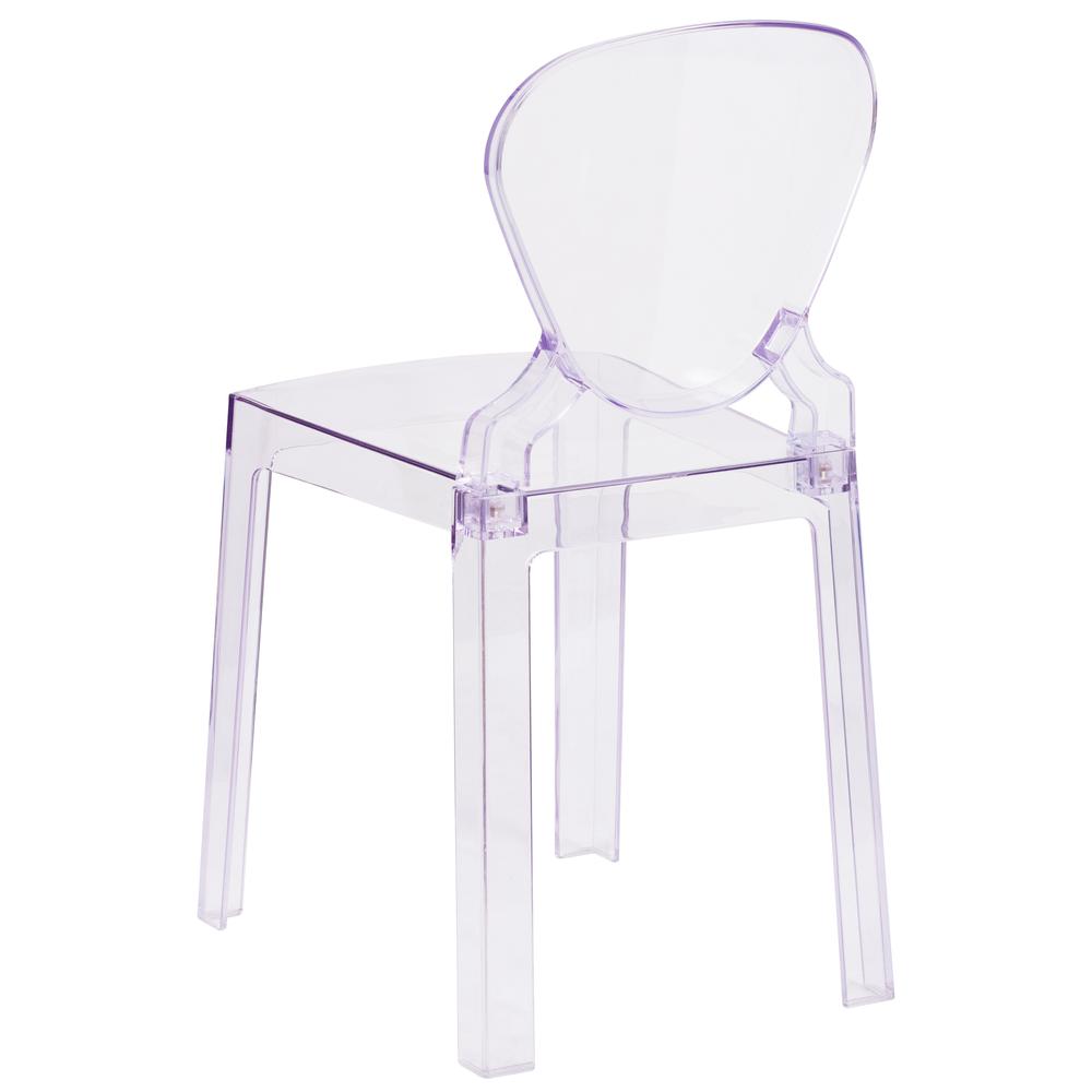 Ghost Chair with Tear Back in Transparent Crystal - Flash Furniture