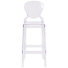 Ghost Barstool with Tear Back in Transparent Crystal - Flash Furniture