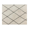 Shag Style Diamond Trellis Area Rug - 8' x 10' - Ivory/Gray Polyester (PET) - Flash Furniture