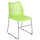 Green Stack Chair with Air-Vent Back and Gray Powder Coated Sled Base - Flash Furniture