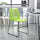 Green Stack Chair with Air-Vent Back and Gray Powder Coated Sled Base - Flash Furniture