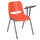 Orange Ergonomic Shell Chair with Left Handed Flip-Up Tablet Arm - Flash Furniture