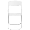 HERCULES Series 500 lb. Capacity Heavy Duty White Plastic Folding Chair with Built-in Ganging Brackets - Flash Furniture