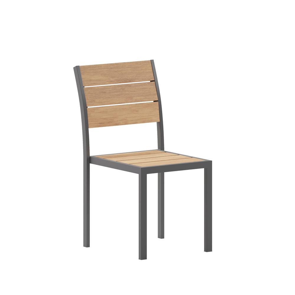 Modern Commercial Grade Patio Chair with Arms - Flash Furniture