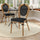 Bistro Stacking Chair, Black Textilene and Bamboo Print Aluminum Frame, Natural - Flash Furniture