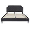 King Size Tufted Upholstered Platform Bed in Dark Gray Fabric - Flash Furniture