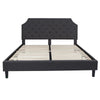 King Size Tufted Upholstered Platform Bed in Dark Gray Fabric - Flash Furniture