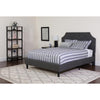 King Size Tufted Upholstered Platform Bed in Dark Gray Fabric - Flash Furniture