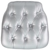 Hard Silver Tufted Vinyl Chiavari Chair Cushion - Flash Furniture
