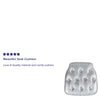 Hard Silver Tufted Vinyl Chiavari Chair Cushion - Flash Furniture