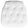 Hard White Tufted Vinyl Chiavari Chair Cushion - Flash Furniture