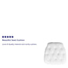 Hard White Tufted Vinyl Chiavari Chair Cushion - Flash Furniture