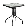 23.5'' Square Tempered Glass Metal Table - Flash Furniture