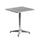 23.5'' Square Aluminum Indoor-Outdoor Table Set with 2 Slat Back Chairs - Flash Furniture