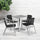 23.5'' Square Aluminum Indoor-Outdoor Table Set with 4 Black Rattan Chairs - Flash Furniture