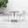 27.5'' Round Aluminum Indoor-Outdoor Table Set with 2 Slat Back Chairs - Flash Furniture