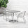 27.5'' Square Aluminum Indoor-Outdoor Table Set with 2 Slat Back Chairs - Flash Furniture