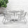 27.5'' Square Aluminum Indoor-Outdoor Table Set with 4 Slat Back Chairs - Flash Furniture