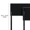 Full Channel Stitched Fabric Upholstered Headboard, from 44.5'' to 57.25'' - Blue - Flash Furniture
