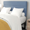Full Channel Stitched Fabric Upholstered Headboard, from 44.5'' to 57.25'' - Blue - Flash Furniture