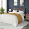 Queen Channel Stitched Fabric Upholstered Headboard, from 44.5'' to 57.25'' - Gray - Flash Furniture