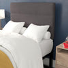 Twin Channel Stitched Fabric Upholstered Headboard, from 44.5'' to 57.25'' - Gray - Flash Furniture