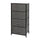 4 Drawer Wood Top BlackFrame Vertical Storage Dresser with Dark Gray Drawers - Flash Furniture