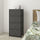 4 Drawer Wood Top BlackFrame Vertical Storage Dresser with Dark Gray Drawers - Flash Furniture