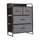 4 Drawer Nightstand with Charging Station, 2 USB Ports, Black Metal Frame - Flash Furniture