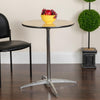 30'' Round Wood Cocktail Table with 30'' and 42'' Columns - Flash Furniture