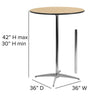 36'' Round Wood Cocktail Table with 30'' and 42'' Columns - Flash Furniture